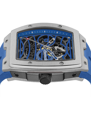 Angle shot of Ingersoll 1892 I12308 Blue Silicone Unisex Watch on white background