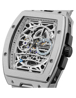 Angle shot of Ingersoll 1892 I12310 Silver Stainless Steel Unisex Watch on white background