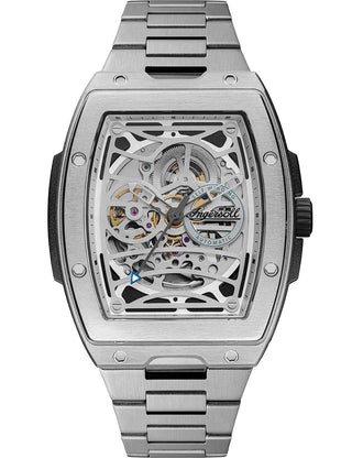 Front view of Ingersoll 1892 I12310 Silver Stainless Steel Unisex Watch on white background