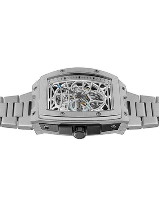 Angle shot of Ingersoll 1892 I12310 Silver Stainless Steel Unisex Watch on white background