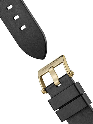 Angle shot of Ingersoll 1892 I12907 Black Silicone Unisex Watch on white background
