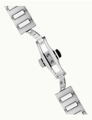Angle shot of Ingersoll 1892 I14501 Black Dial Silver Stainless Steel Unisex Watch on white background