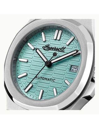Angle shot of Ingersoll 1892 I14601 Silver Stainless Steel Unisex Watch on white background