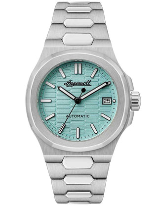 Front view of Ingersoll 1892 I14601 Silver Stainless Steel Unisex Watch on white background