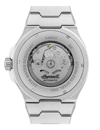 Angle shot of Ingersoll 1892 I14601 Silver Stainless Steel Unisex Watch on white background