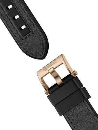 Angle shot of Ingersoll 1892 I15202 Black Silicone Unisex Watch on white background