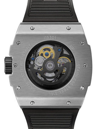 Angle shot of Ingersoll 1892 I15301 Black Silicone Unisex Watch on white background