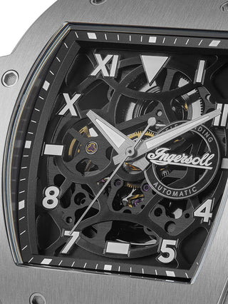 Angle shot of Ingersoll 1892 I15301 Black Silicone Unisex Watch on white background