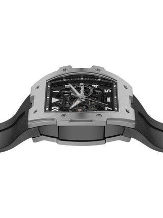 Angle shot of Ingersoll 1892 I15301 Black Silicone Unisex Watch on white background