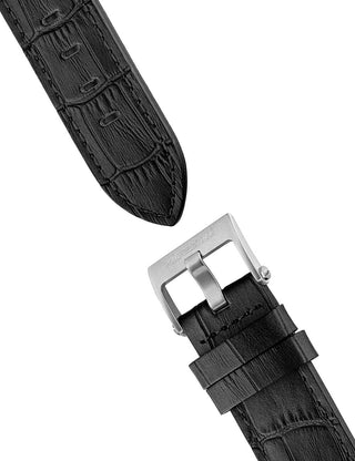 Angle shot of Ingersoll 1892 I15801 Black Leather Unisex Watch on white background