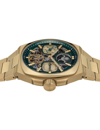 Angle shot of Ingersoll 1892 I15803 Gold Stainless Steel Unisex Watch on white background