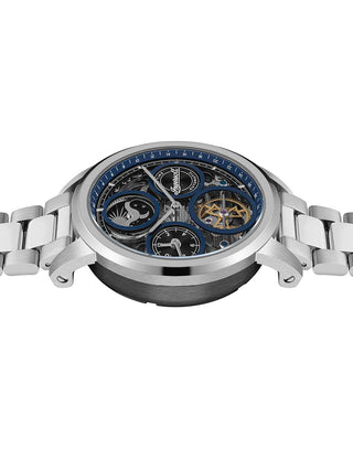 Angle shot of Ingersoll 1892 I16003 Blue Dial Silver Stainless Steel Unisex Watch on white background