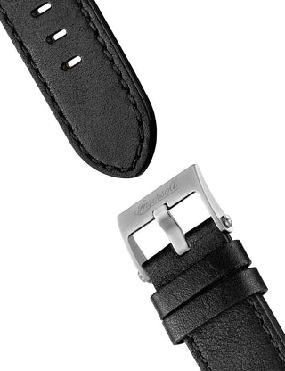 Angle shot of Ingersoll 1892 I16101 Black Leather Unisex Watch on white background