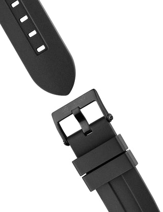Angle shot of Ingersoll 1892 I16201 Black Silicone Unisex Watch on white background