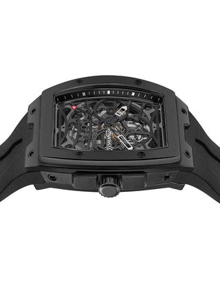 Angle shot of Ingersoll 1892 I16201 Black Silicone Unisex Watch on white background