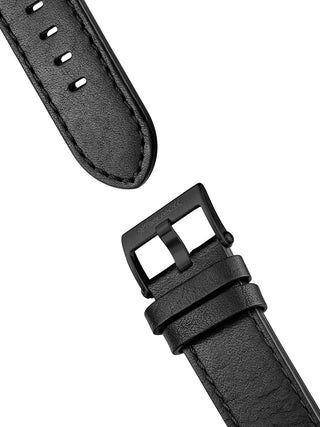 Angle shot of Ingersoll 1892 I16602 Black Leather Unisex Watch on white background
