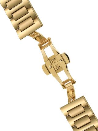 Angle shot of Ingersoll 1892 I16702 Black Dial Gold Stainless Steel Unisex Watch on white background