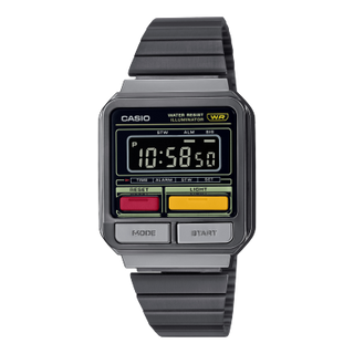 Front view of Casio A120WEGG-1B Unisex Watch on white background