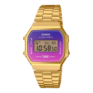 Front view of Casio A168WERG-2A Mens Watch on white background