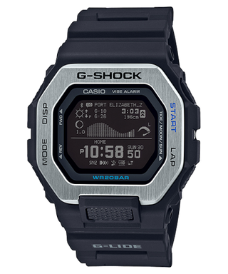 Front view of Casio G-Shock GBX-100-1 Mens Watch on white background