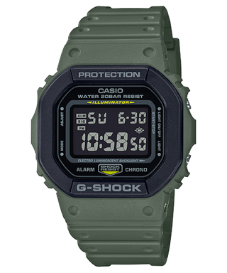 Front view of Casio G-Shock DW-5610SU-3 Mens Watch on white background