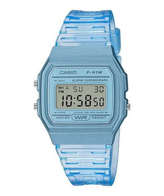 Front view of Casio Vintage F-91WS-2 Unisex Watch on white background