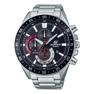 Front view of Casio Edifice EFV-620D-1A4V Mens Watch on white background