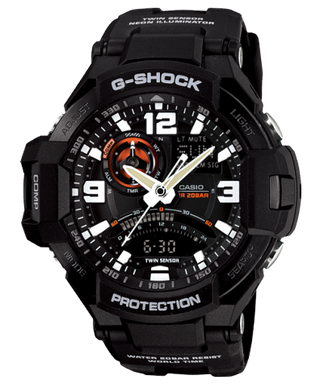 Front view of Casio G-Shock GA-1000-1A Mens Watch on white background