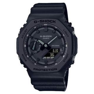 Front view of Casio G-Shock GA-2140RE-1A Mens Watch on white background