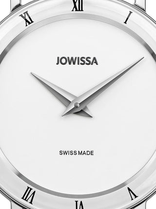 Angle shot of Jowissa J2.275.M White Dial Blue Leather Womens Watch on white background