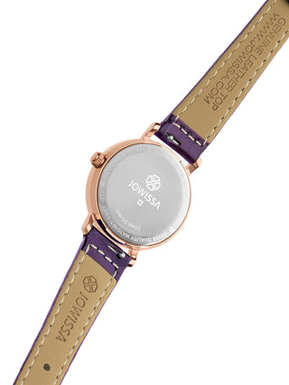 Angle shot of Jowissa J5.649.S Leather Womens Watch on white background