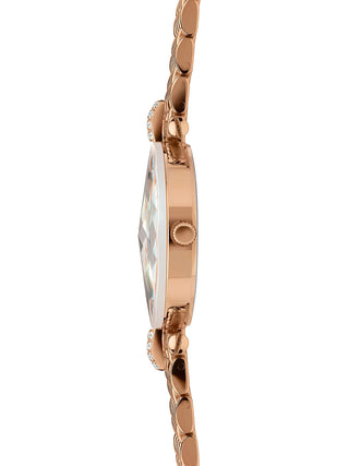 Angle shot of Jowissa J5.774.M White Dial Rose Gold Stainless Steel Womens Watch on white background