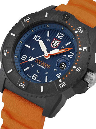 Angle shot of Luminox XS.3603 Blue Dial Unisex Watch on white background