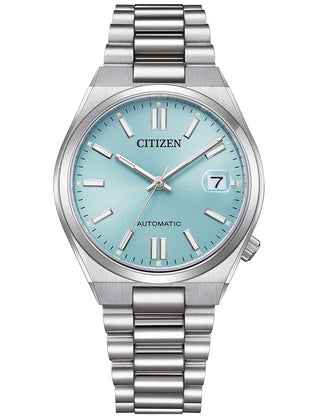 Front view of Citizen NJ0200-50L Blue Dial Silver Stainless Steel Womens Watch on white background
