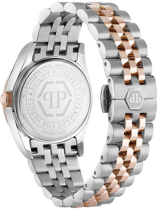 Angle shot of Philipp Plein PW2BA0423 Rose Gold Stainless Steel Womens Watch on white background