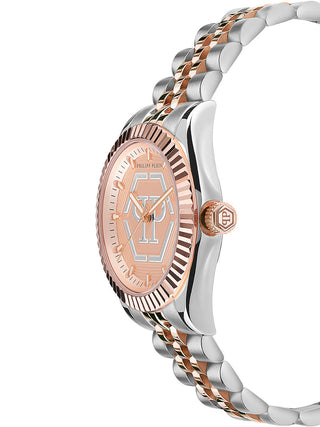 Angle shot of Philipp Plein PW2BA0423 Rose Gold Stainless Steel Womens Watch on white background