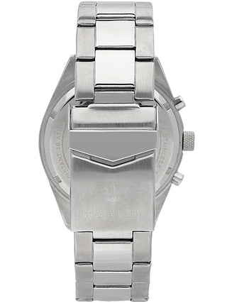 Angle shot of Maserati R8853100022 Blue Dial Silver Stainless Steel Unisex Watch on white background