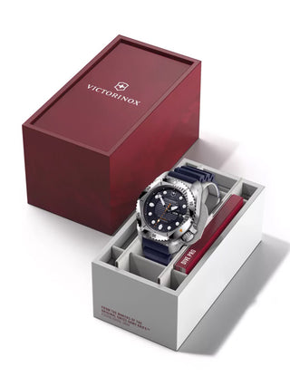 Angle shot of Victorinox 241995 Blue Unisex Watch on white background