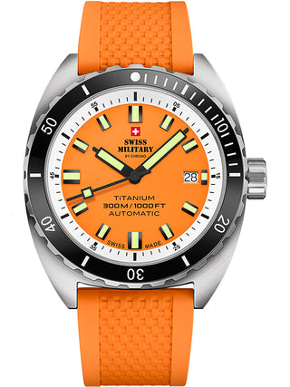 Angle shot of Swiss Military By Chrono SMA34100.10 Unisex Watch on white background