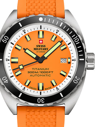 Front view of Swiss Military By Chrono SMA34100.10 Unisex Watch on white background