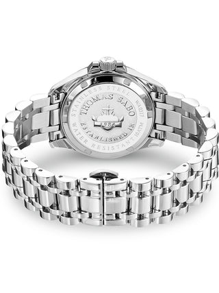 Angle shot of Thomas Sabo WA0317-201-215 Silver Stainless Steel Womens Watch on white background