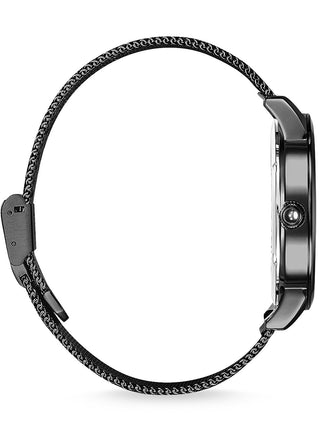 Angle shot of Thomas Sabo WA0374-202-203 Black Stainless Steel Unisex Watch on white background