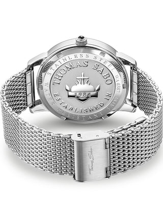 Angle shot of Thomas Sabo WA0387-201-201 Silver Stainless Steel Unisex Watch on white background