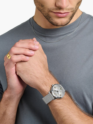 Angle shot of Thomas Sabo WA0387-201-201 Silver Stainless Steel Unisex Watch on white background