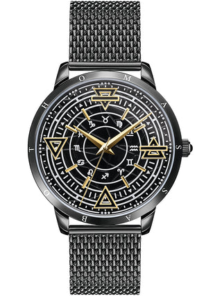 Front view of Thomas Sabo WA0389-202-203 Black Stainless Steel Unisex Watch on white background