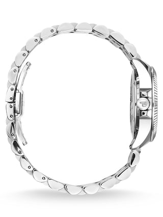 Angle shot of Thomas Sabo WA0405-201-209 Blue Dial Silver Stainless Steel Womens Watch on white background