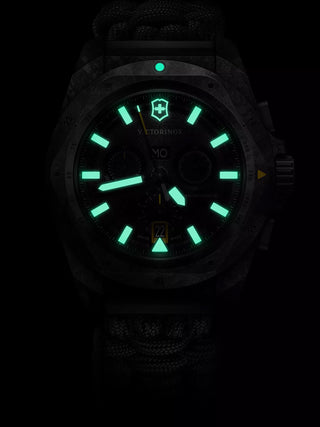 Angle shot of Victorinox Chronograph 241989.1 Black Unisex Watch on white background