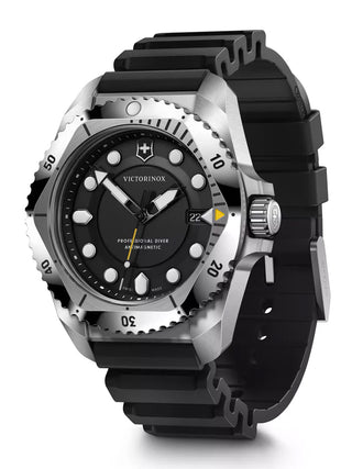 Angle shot of Victorinox 241990 Black Unisex Watch on white background