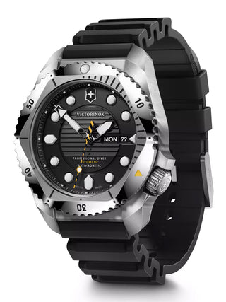 Angle shot of Victorinox 241994 Black Unisex Watch on white background