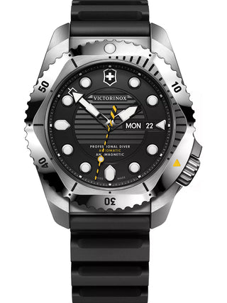 Front view of Victorinox 241994 Black Unisex Watch on white background